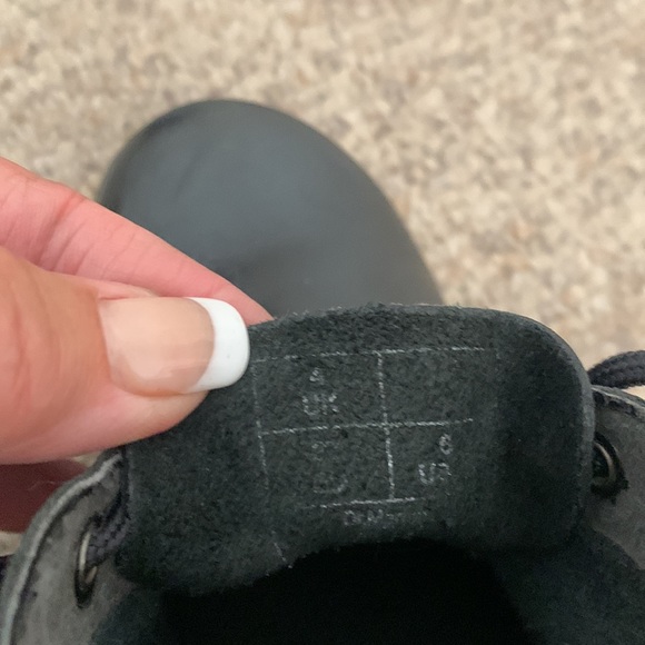 Dr Martens black leather platform lace up Oxford chunky heel shoes sz 6 - Picture 8 of 8